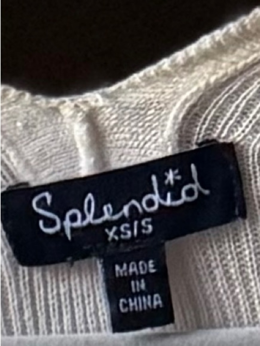 Splendid White Ribbed Knit Poncho - Picture 12 of 12